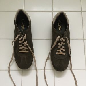 Cole Haan green suede sneakers